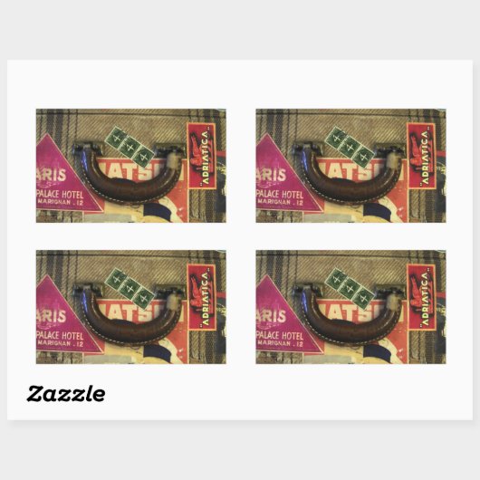  koffer rechthoekige sticker (Vel)