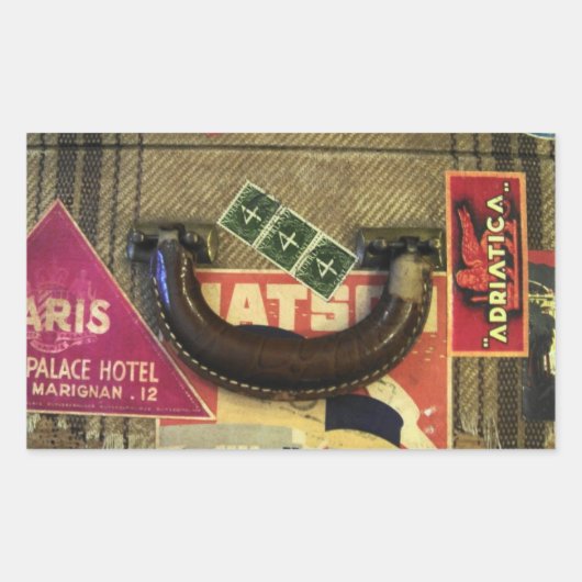  koffer rechthoekige sticker (Voorkant)