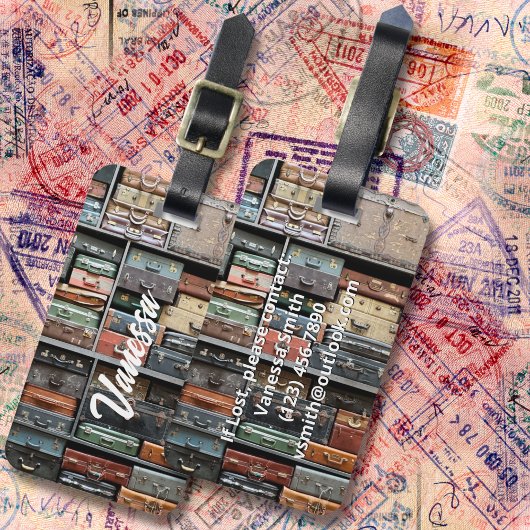  koffer Reizen Wanderlust Foto Stijlvol Bagagelabel