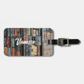  koffer Reizen Wanderlust Foto Stijlvol Bagagelabel (Voorkant horizontaal)