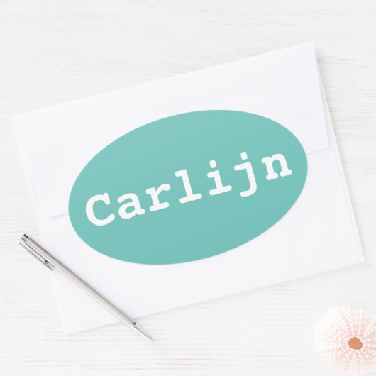 Koffer sticker ontwerpen met naam (Envelop)