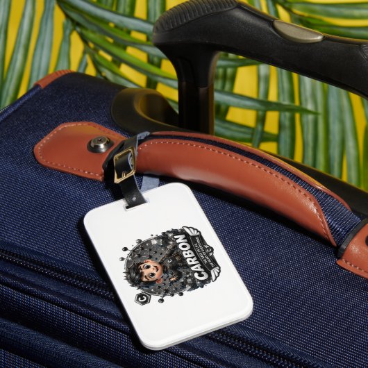 koffer voor laptop met carbonelement bagagelabel (Voorkant Insitu 1)