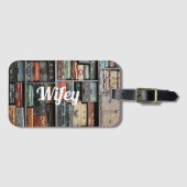  koffer Wifey Travel Wanderlust Foto Bagagelabel (Voorkant (horizontaal))