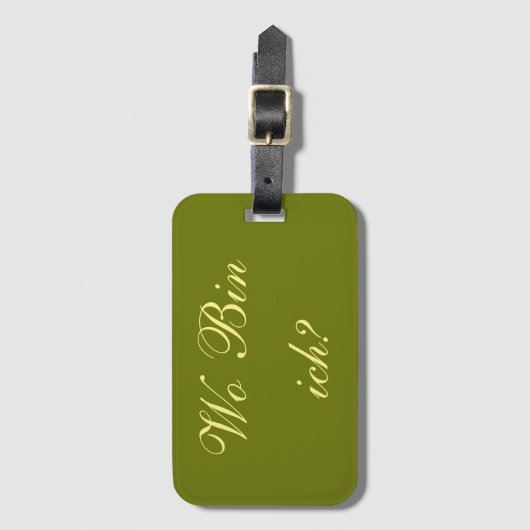 Kofferanhänger - Wo bin ich? Bagagelabel (Voorkant (verticaal))