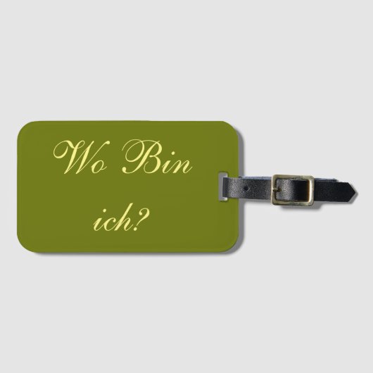 Kofferanhänger - Wo bin ich? Bagagelabel (Voorkant (horizontaal))