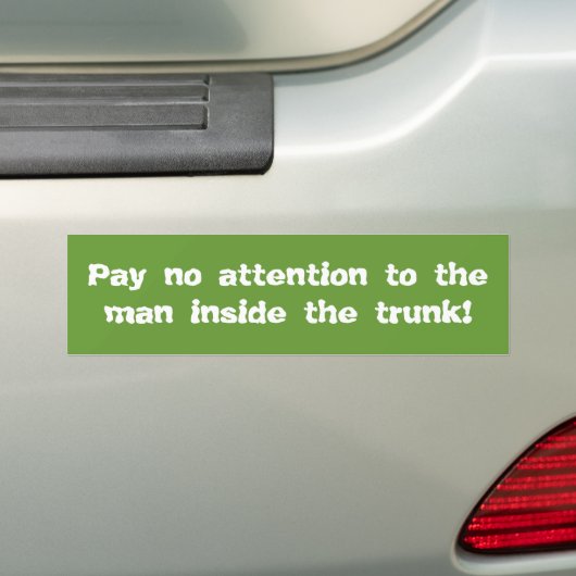 kofferbak bumpersticker (Op auto)