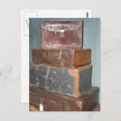 koffers - bagagestapels briefkaart (Voorkant / Achterkant)