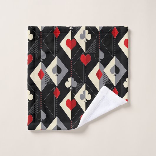 Koffers van speelkaarten in poker. bad handdoek (Wasdoekje)