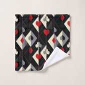 Koffers van speelkaarten in poker. bad handdoek (Wasdoekje)