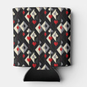 Koffers van speelkaarten in poker. blikjeskoeler (Achterkant)