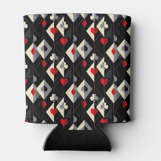 Koffers van speelkaarten in poker. blikjeskoeler (Achterkant)