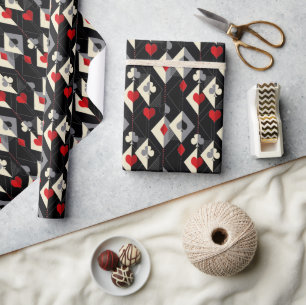 Koffers van speelkaarten in poker. cadeaupapier