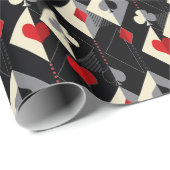 Koffers van speelkaarten in poker. cadeaupapier (Rol Hoek)