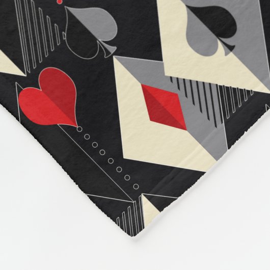 Koffers van speelkaarten in poker. fleece deken (Hoek)