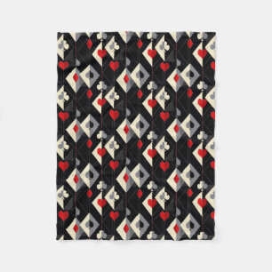 Koffers van speelkaarten in poker. fleece deken
