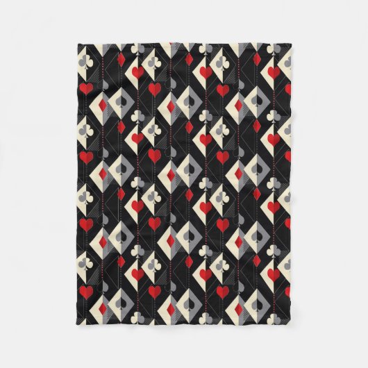Koffers van speelkaarten in poker. fleece deken (Voorkant)