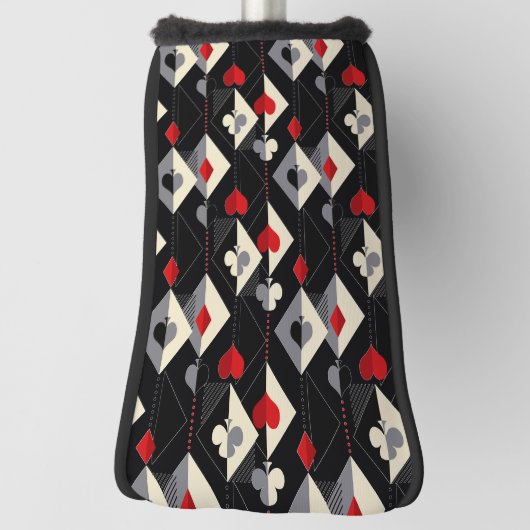 Koffers van speelkaarten in poker. golfheadcover (Draai 90)