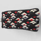 Koffers van speelkaarten in poker. golfheadcover (Voorkant)