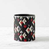 Koffers van speelkaarten in poker. mok (Midden)