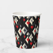 Koffers van speelkaarten in poker. papieren bekers (Achterkant)