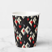 Koffers van speelkaarten in poker. papieren bekers (Links)