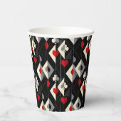 Koffers van speelkaarten in poker. papieren bekers (Rechts)