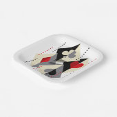 Koffers van speelkaarten in poker. papieren bordje (Gebogen)