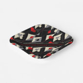 Koffers van speelkaarten in poker. papieren bordje (Gebogen)