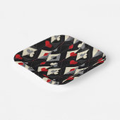 Koffers van speelkaarten in poker. papieren bordje (Gebogen)