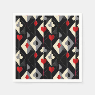 Koffers van speelkaarten in poker. servet