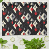 Koffers van speelkaarten in poker. theedoek (Gevouwen)