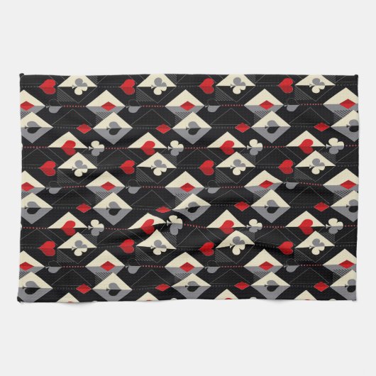 Koffers van speelkaarten in poker. theedoek (Horizontaal)