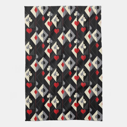 Koffers van speelkaarten in poker. theedoek (Verticaal)