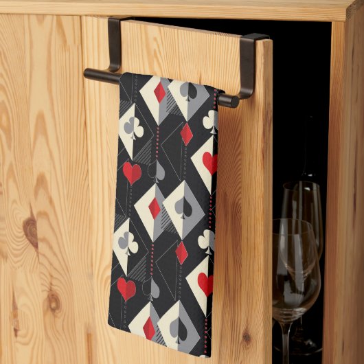 Koffers van speelkaarten in poker. theedoek (Derde Gevouwen)