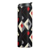 Koffers van speelkaarten in poker. thermosbeker (Gedraaid links)