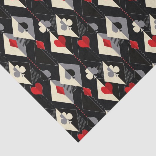 Koffers van speelkaarten in poker. tissuepapier (Detail)