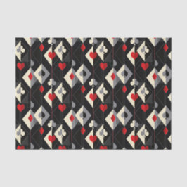 Koffers van speelkaarten in poker. tissuepapier