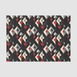 Koffers van speelkaarten in poker. tissuepapier