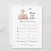 Koffers "Waar waren ze" Bruidsjonker spel Kaart (Voorkant)