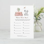 Koffers "Waar waren ze" Bruidsjonker spel Kaart (Staand voorkant)