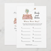 Koffers "Waar waren ze" Bruidsjonker spel Kaart (Voorkant / Achterkant)