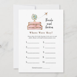 Koffers "Waar waren ze" Bruidsjonker spel Kaart