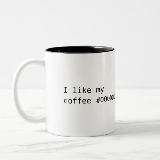 Koffie #000000 tweekleurige koffiemok (Links)
