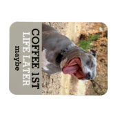 Koffie 1 leven later Pitbull Magnet Magneet (Horizontaal)