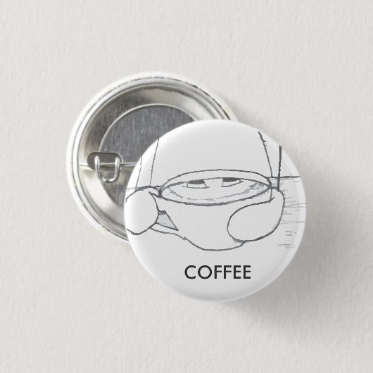 Koffie 2.0 ronde button 3,2 cm (Voorkant /achterkant)