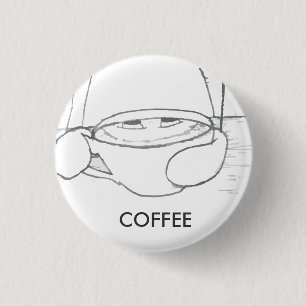Koffie 2.0 ronde button 3,2 cm
