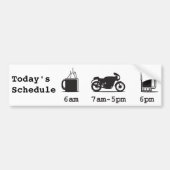 Koffie, 2wheels, & bier - Het Programma van vandaa Bumpersticker (Voorkant)