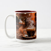 Koffie 7 Liefde Tweekleurige Koffiemok (Links)