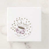 Koffie A baby brouwt Baby shower Bedankjes Labels (In situ)
