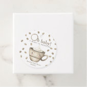 Koffie A baby brouwt Baby shower Bedankjes Labels (In situ)